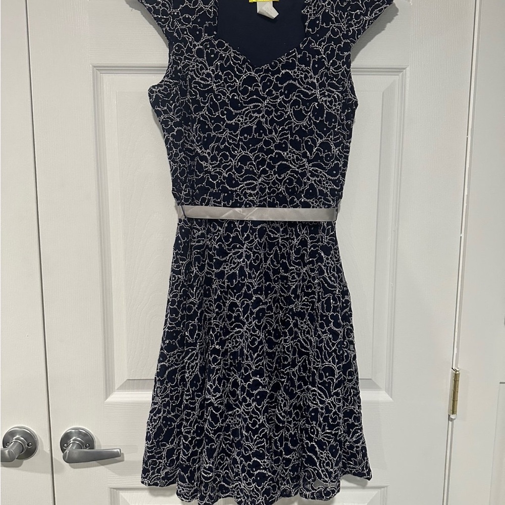 ModCloth Elegant Navy Lace Dress